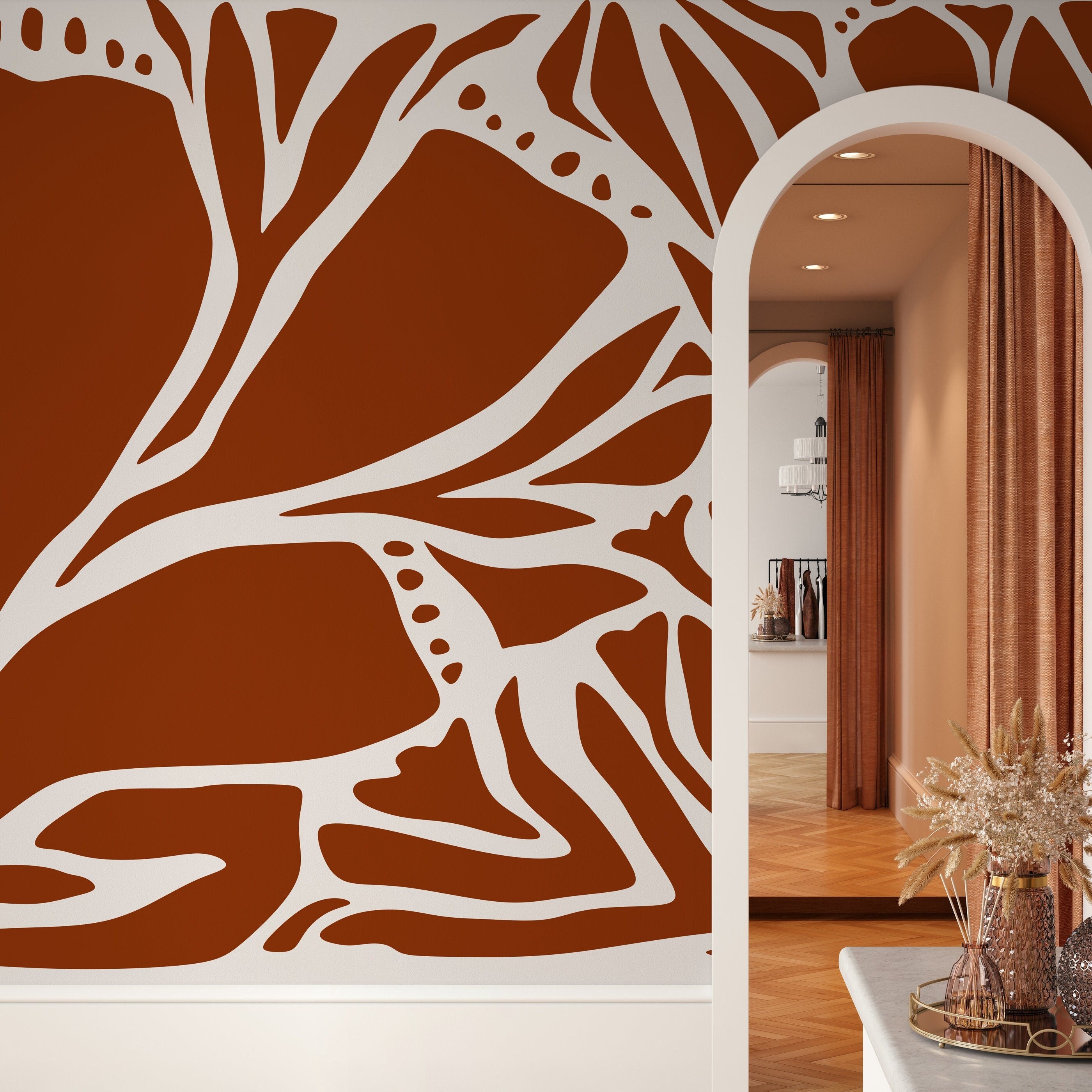 Rust Peel And Stick Wallpaper