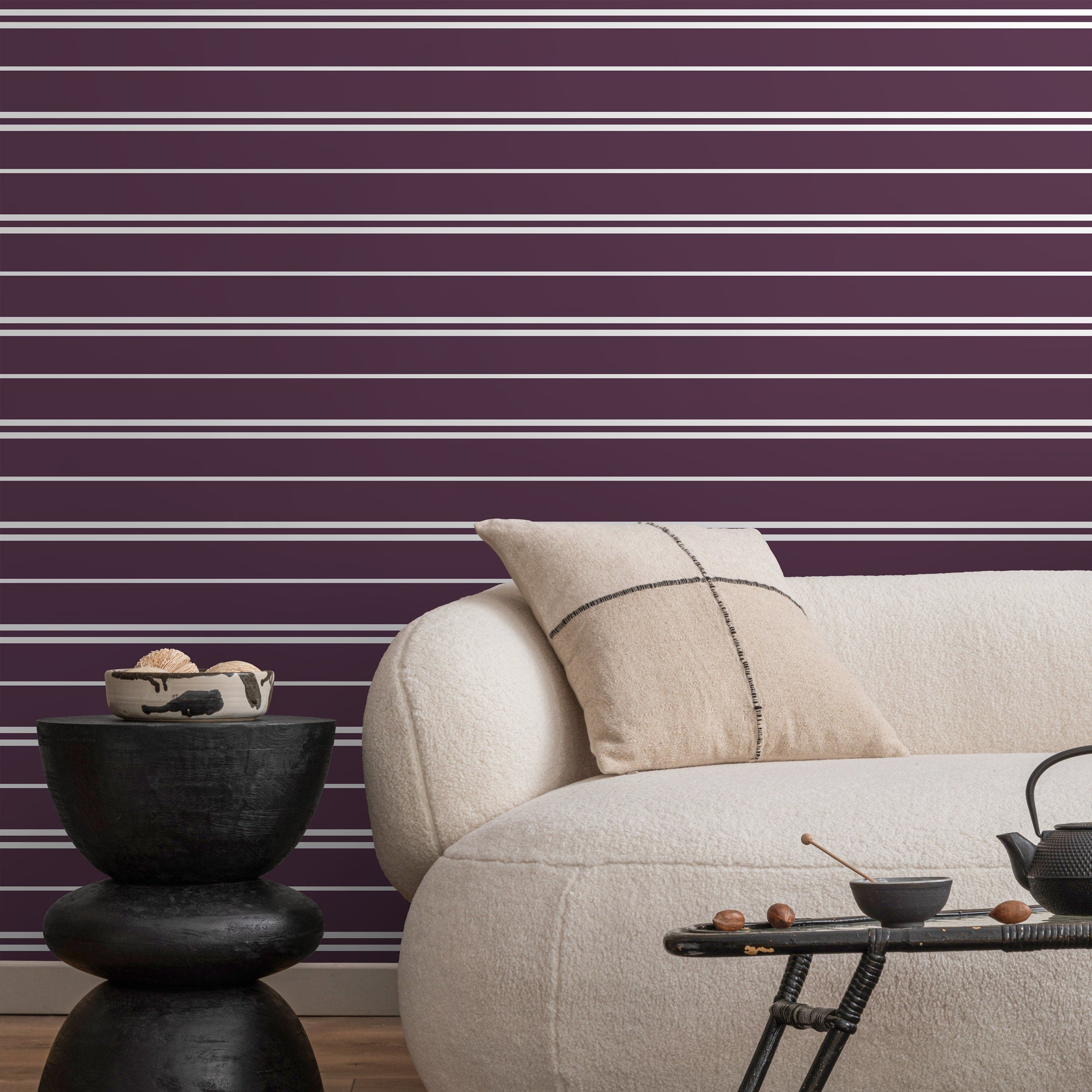 Purple Striped Wallpaper