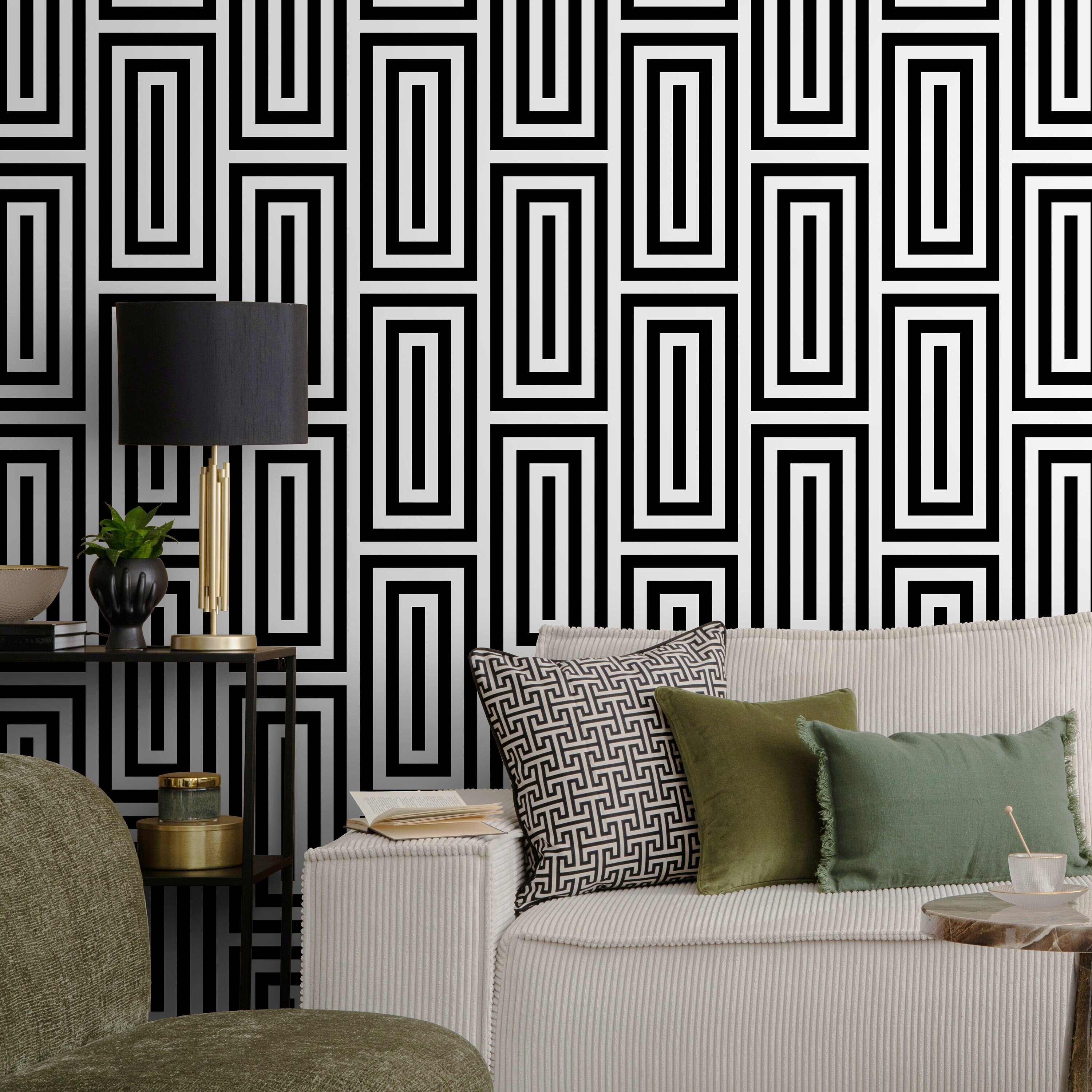 Peel And Stick Black Floral Wallpaper