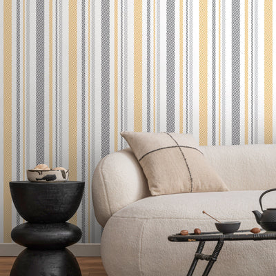 Grey And White Stripe Peel And Stick Wallpaper