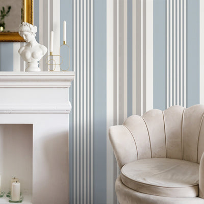 Blue Herringbone Peel And Stick Wallpaper