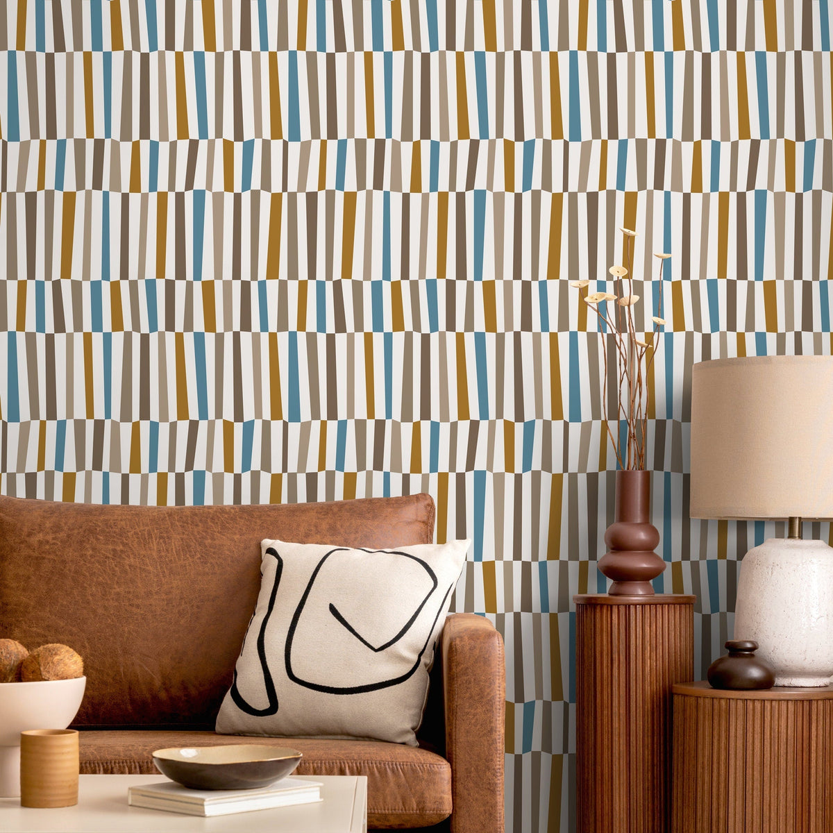 Mid Century Stripes Wallpaper