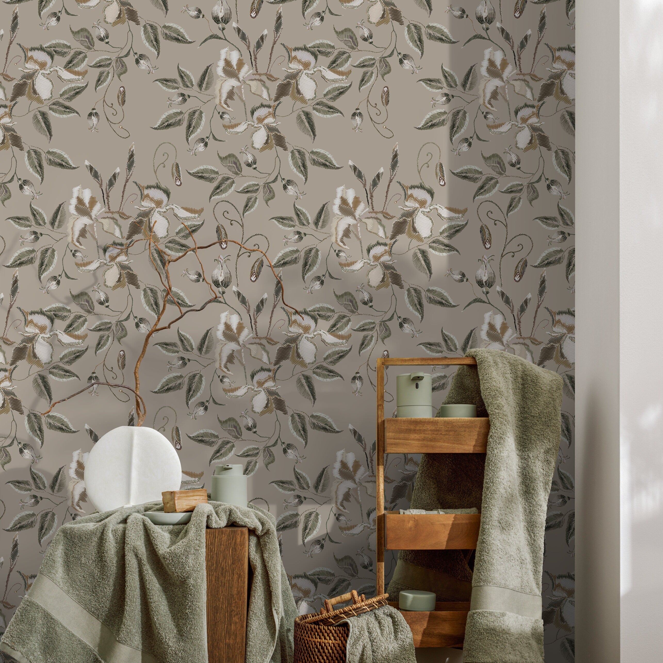 Green Farmhouse Wallpaper