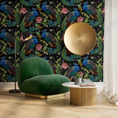 Peacock Feather Peel And Stick Wallpaper