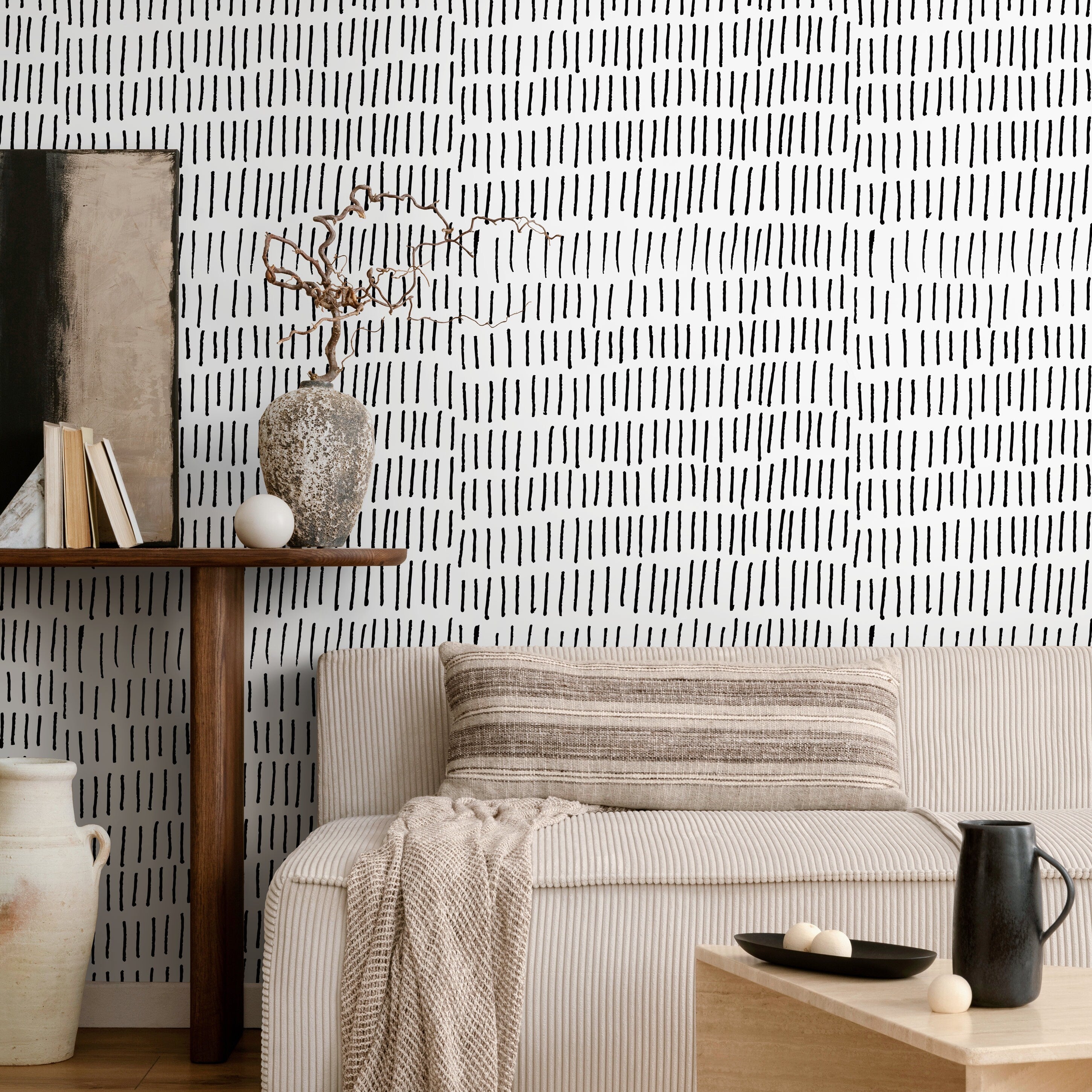 Removable Black And White Peel And Stick Wallpaper