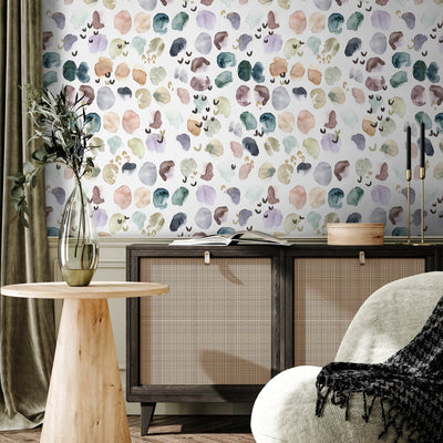 Blue and Purple Abstract Peel and Stick Wallpaper