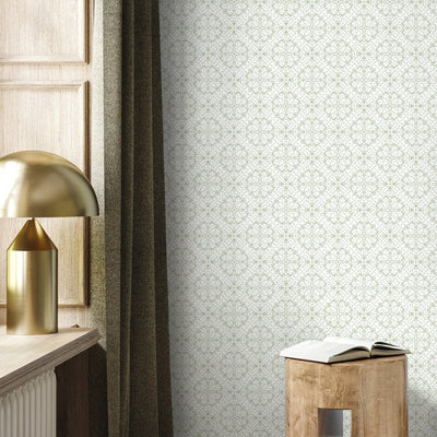 Green Moroccan Wallpaper