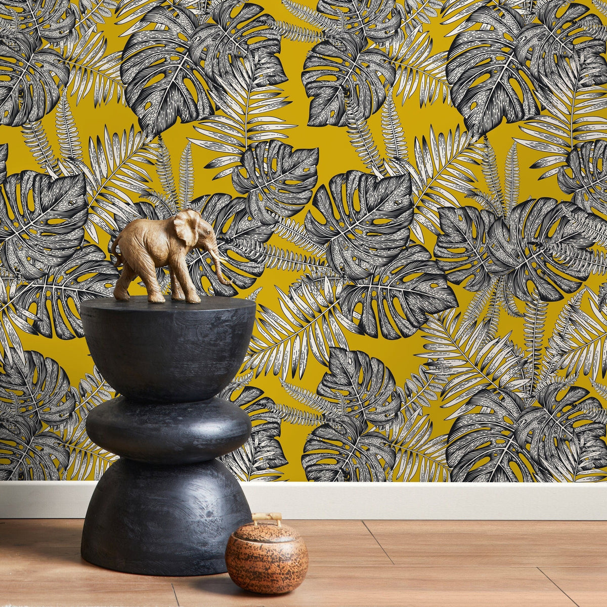Yellow Monstera Wallpaper
