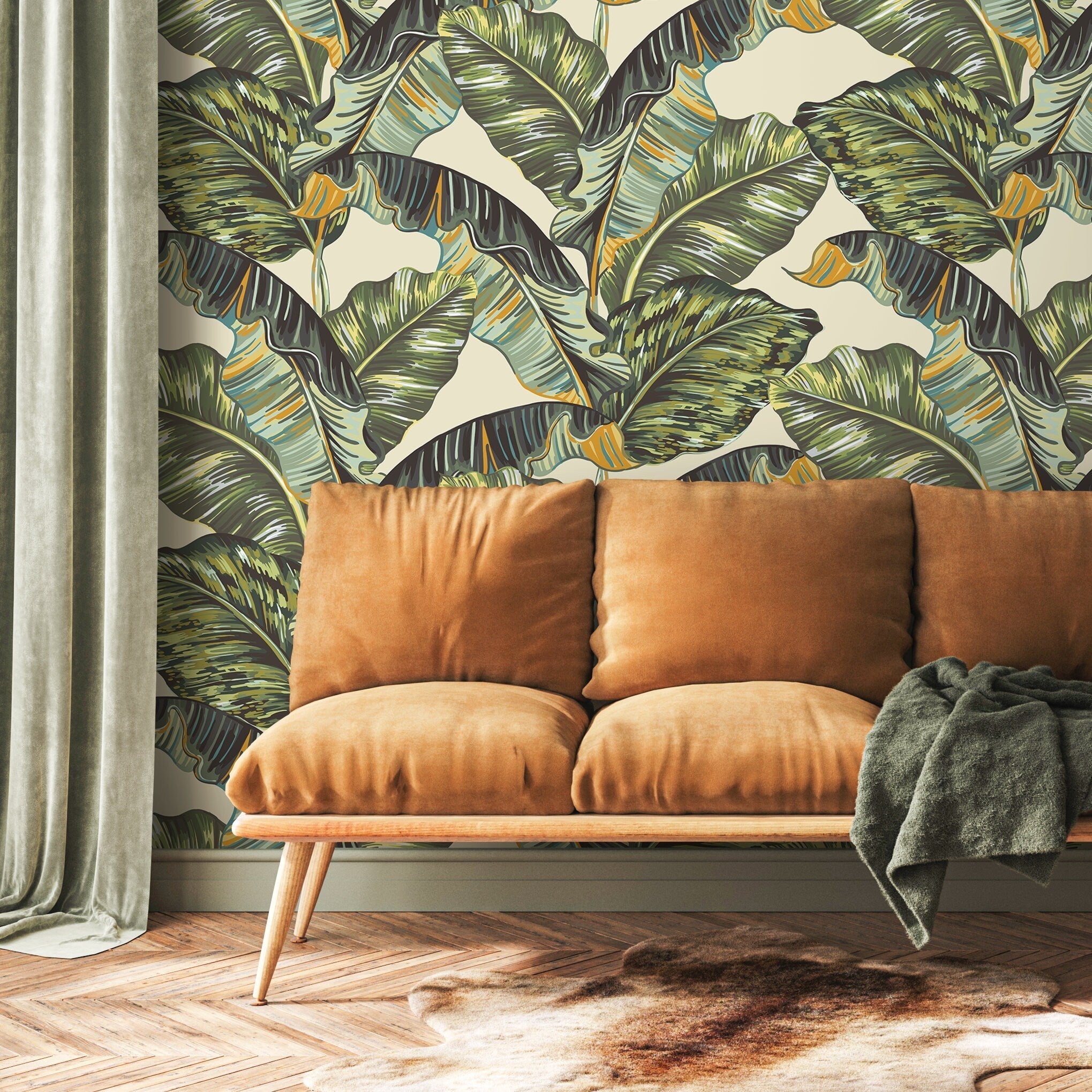 Green Removable Wallpaper