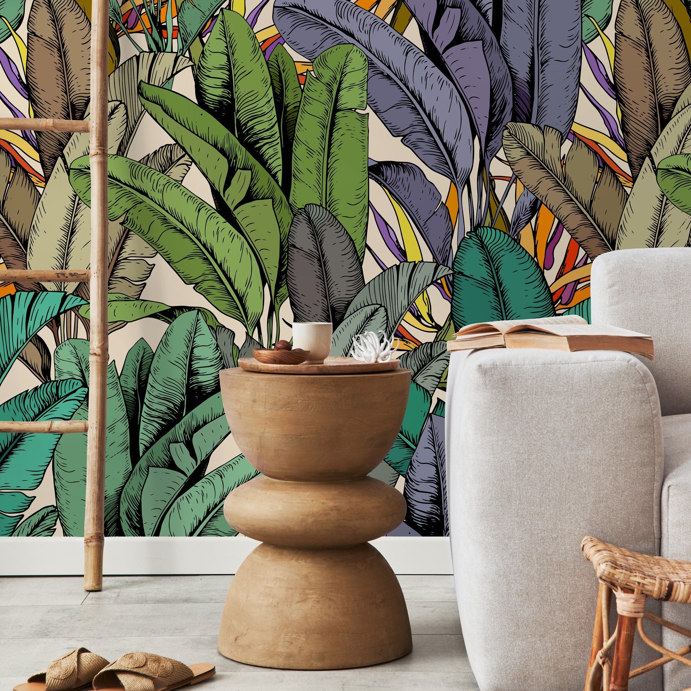 Tropical Foliage Wallpaper