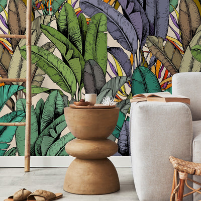 Tropical Foliage Wallpaper