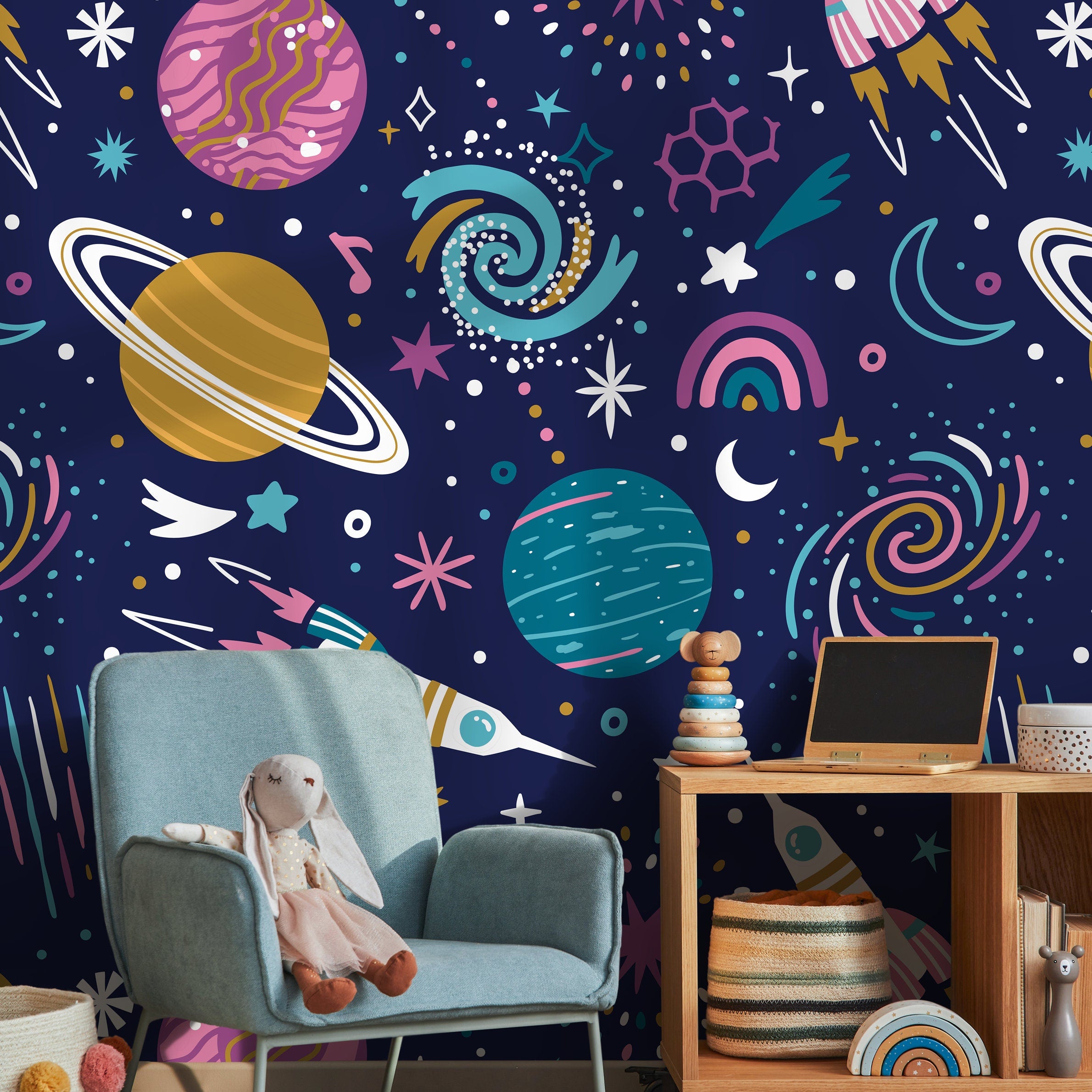 Peel And Stick Wallpaper Outer Space