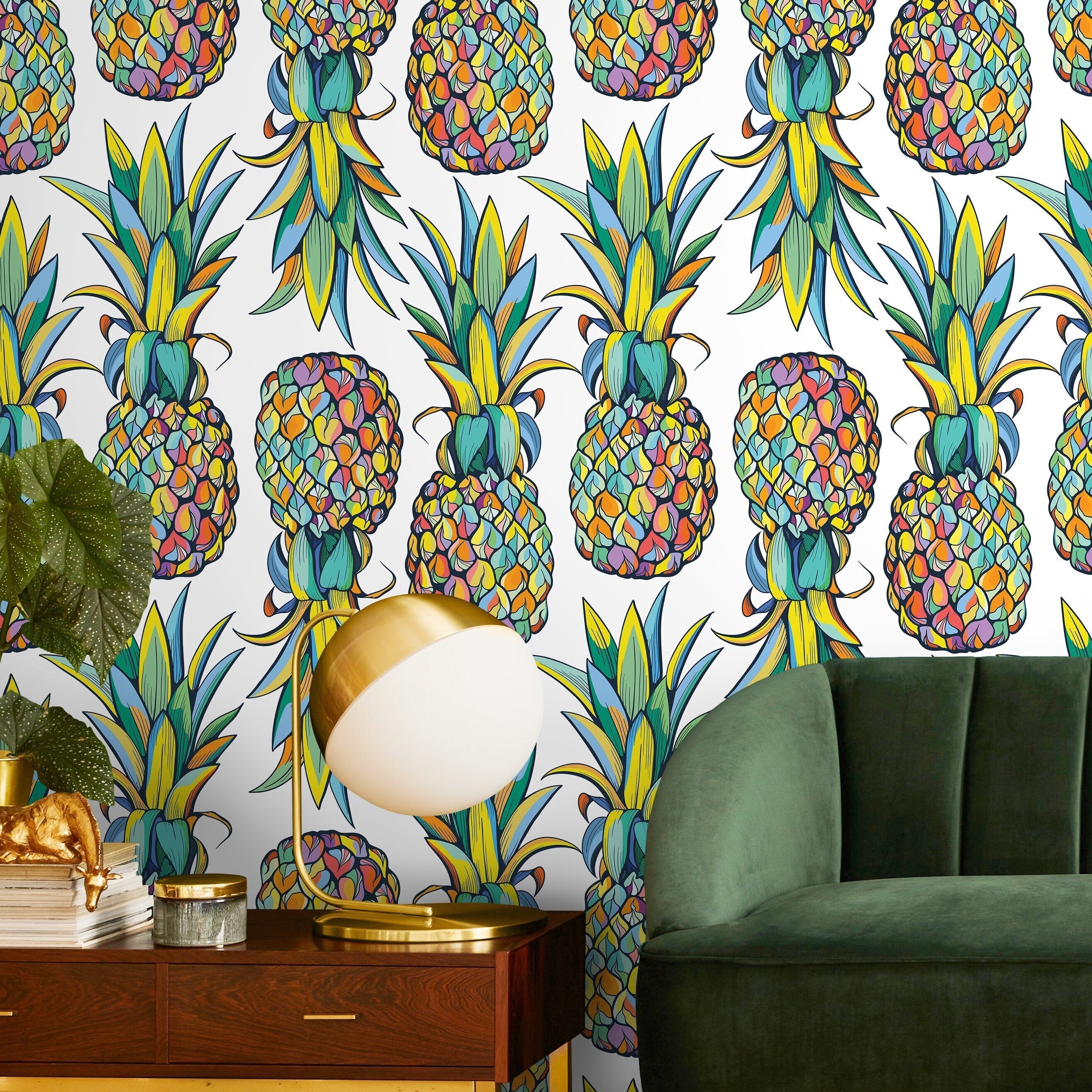 Pineapple Peel And Stick Wallpaper