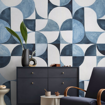 Blue Geometric Wallpaper