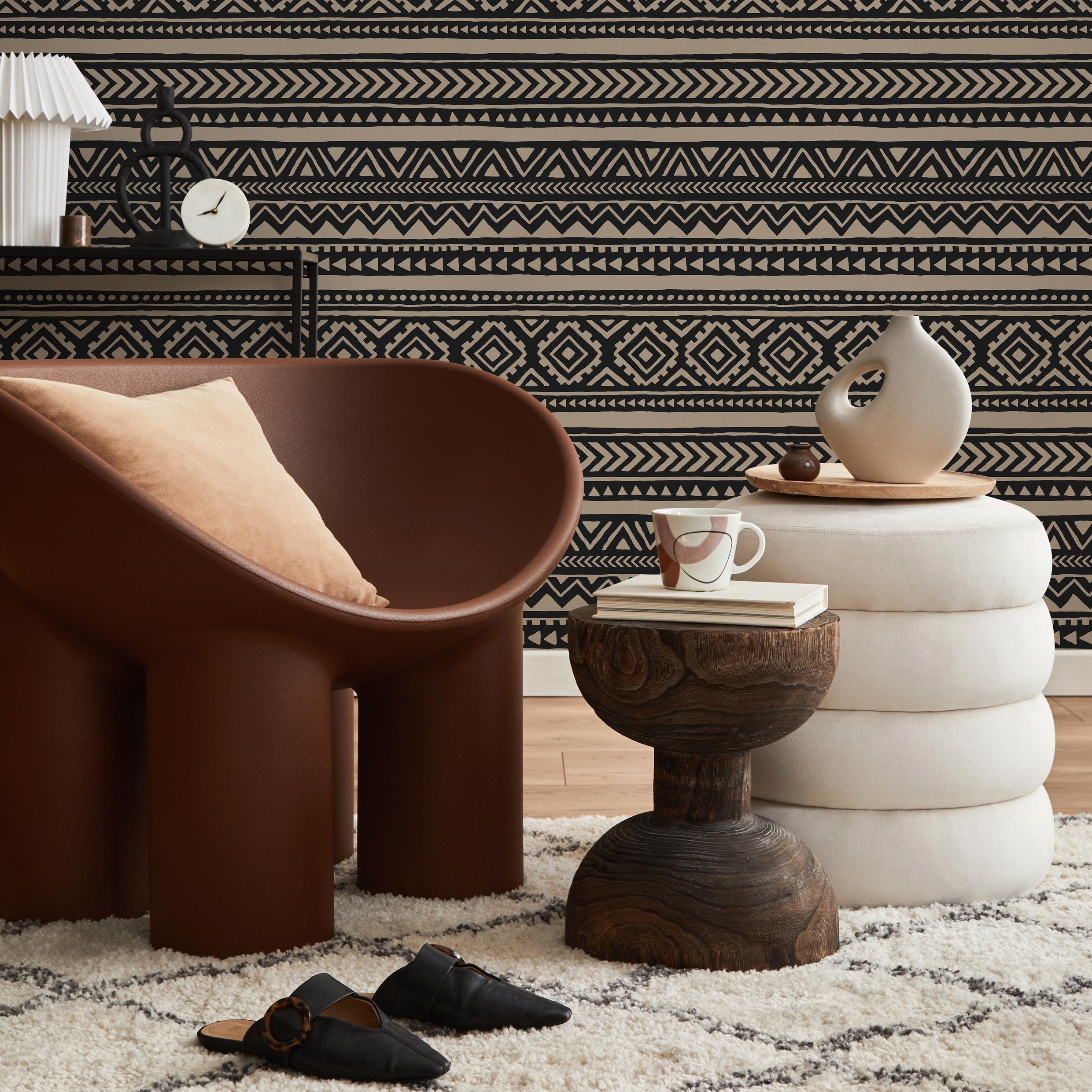 Tribal Peel And Stick Wallpaper