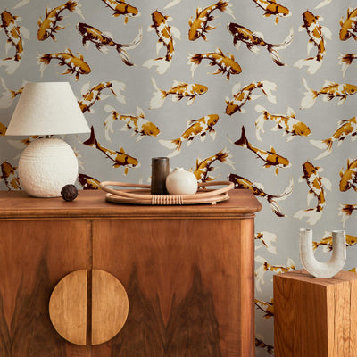 Gray Vintage Wallpaper