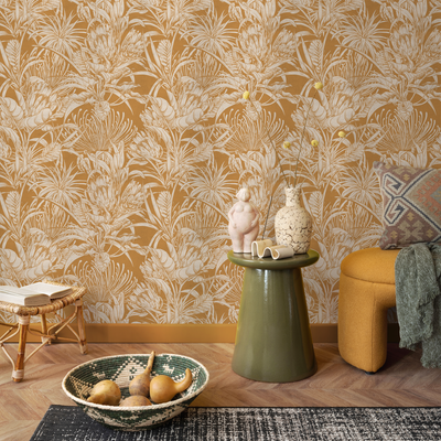 Yellow Mid Century Wallpaper