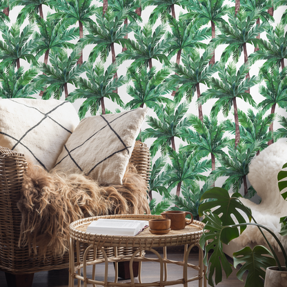 Wallpaper Peel and Stick Wallpaper Removable Wallpaper Home Decor Wall Art Wall Decor Room Decor / Tropical Palms Wallpaper - A019