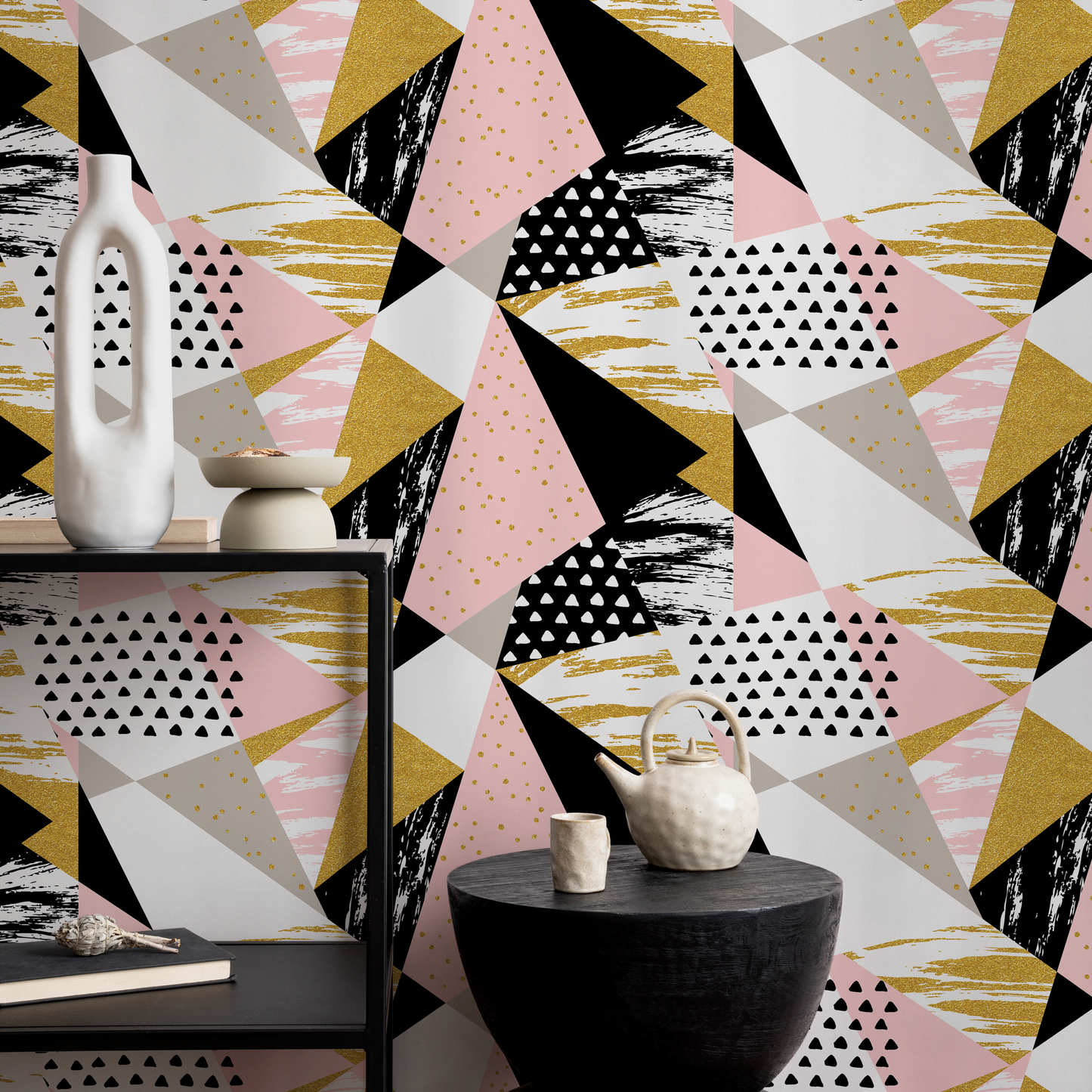 Wallpaper Peel and Stick Wallpaper Removable Wallpaper Home Decor Wall Art Wall Decor Room Decor / Cool Abstract Geometric Wallpaper - A073