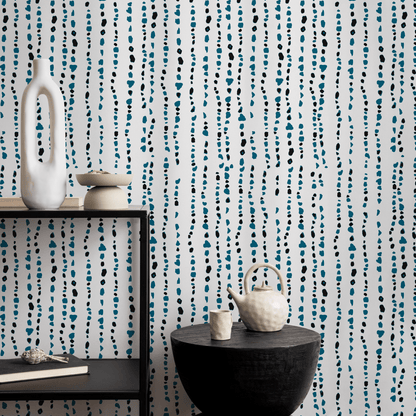 Wallpaper Peel and Stick Wallpaper Removable Wallpaper Home Decor Wall Art Wall Decor Room Decor / Blue Dots Simple Wallpaper - A150