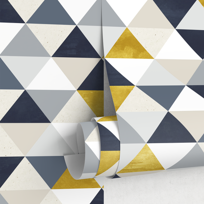 Removable Wallpaper Peel and Stick Wallpaper Wall Paper Wall Mural - Geometric Triangles Wallpaper - A196