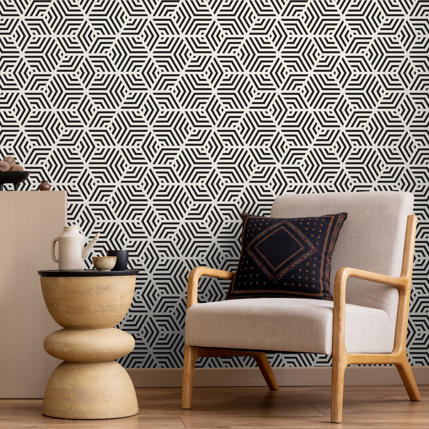 Removable Wallpaper, Scandinavian Wallpaper, Temporary Wallpaper, Minimalistic Wallpaper, Peel and Stick Wallpaper, Wall Paper, Boho - A331