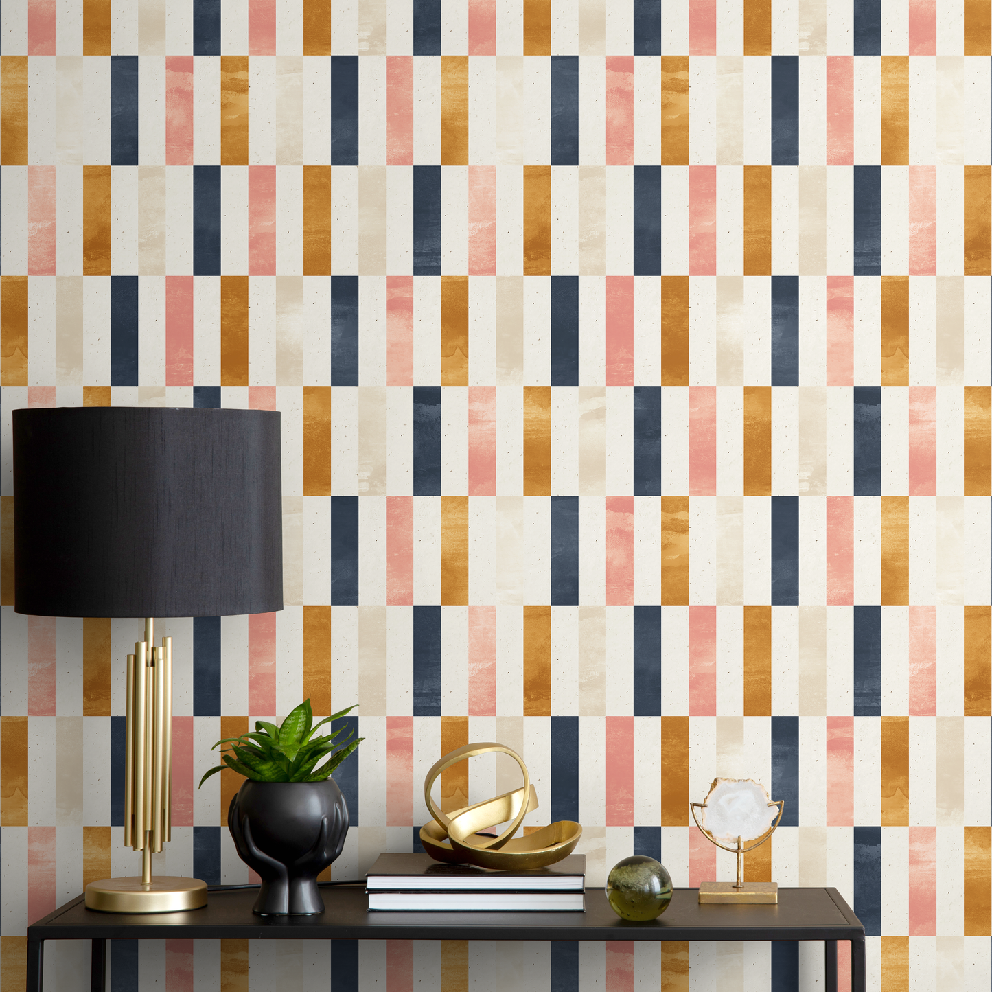 Modern Tile Wallpaper Colorful Geometric Wallpaper Peel and Stick and Traditional Wallpaper - A375