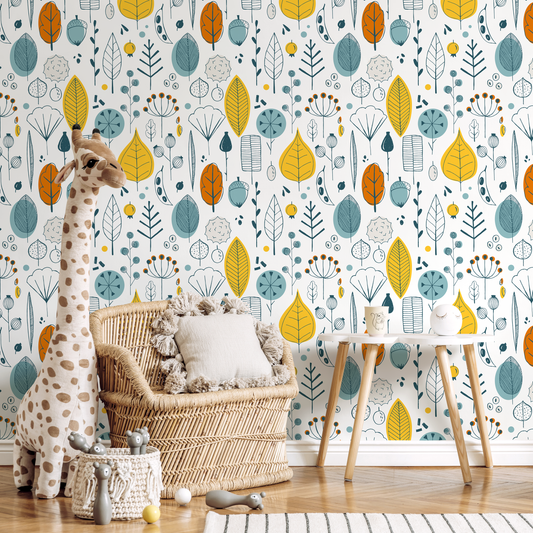 Removable Wallpaper, Scandinavian Wallpaper, Temporary Wallpaper, Minimalistic Wallpaper, Peel and Stick Wallpaper, Wall Paper, Boho - A398