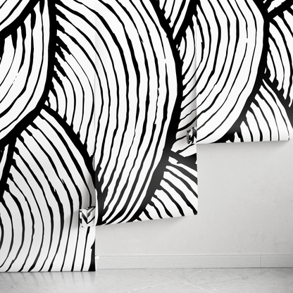 Removable Wallpaper Peel and Stick Wallpaper Wall Paper Wall Mural - Black and White Wallpaper - A435