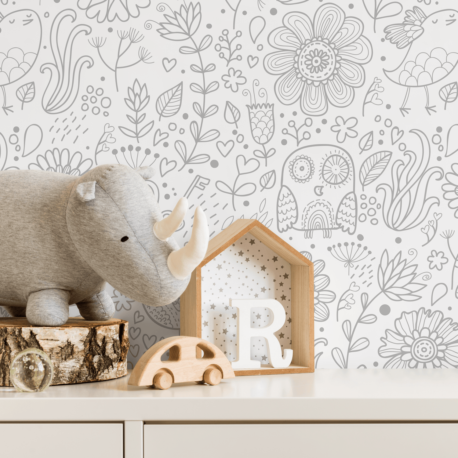 Papel pintado extraíble, papel pintado escandinavo, papel pintado de plantas, papel pintado autoadhesivo - A452