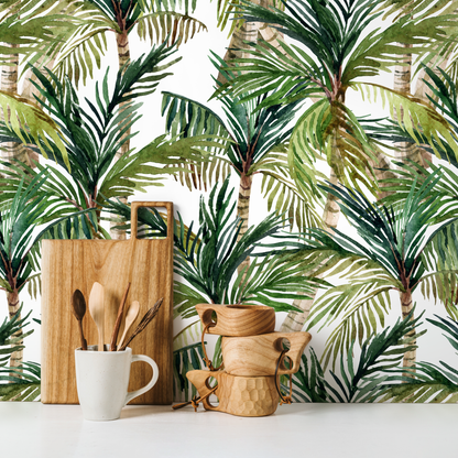 Removable Wallpaper Peel and Stick Wallpaper Wall Paper Wall Mural - Tropical Palm Wallpaper - A459