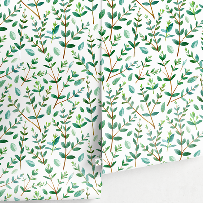 Removable Wallpaper Peel and Stick Wallpaper Wall Paper Wall Mural - Leaf Wallpaper Tropical Wallpaper - A463