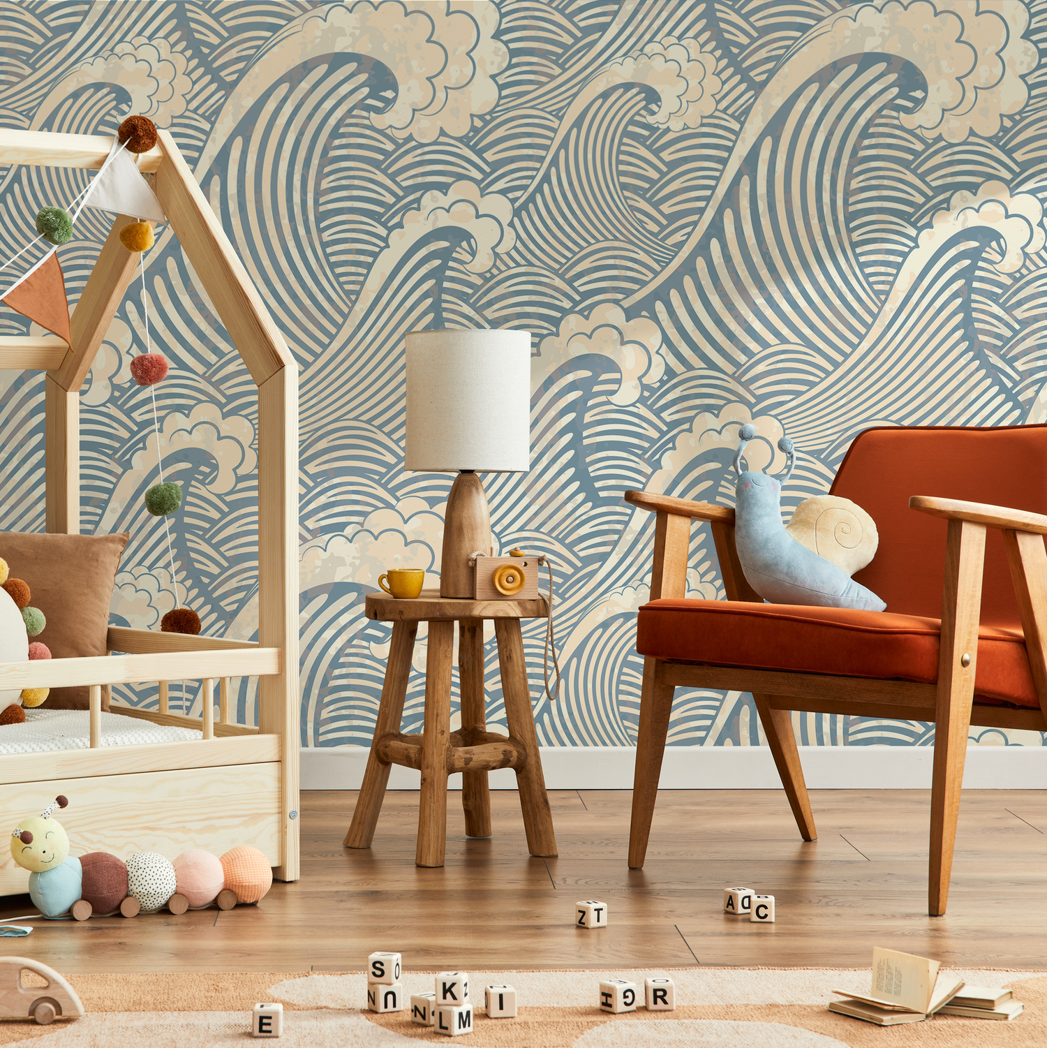 Papel pintado autoadhesivo despegable - Papel pintado de ondas - A464