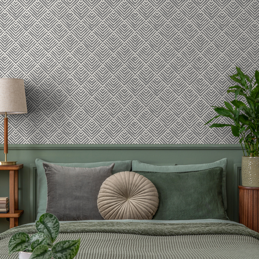 Removable Wallpaper Peel and Stick Wallpaper Wall Paper Wall Mural - Geometric Black and White Wallpaper - A465