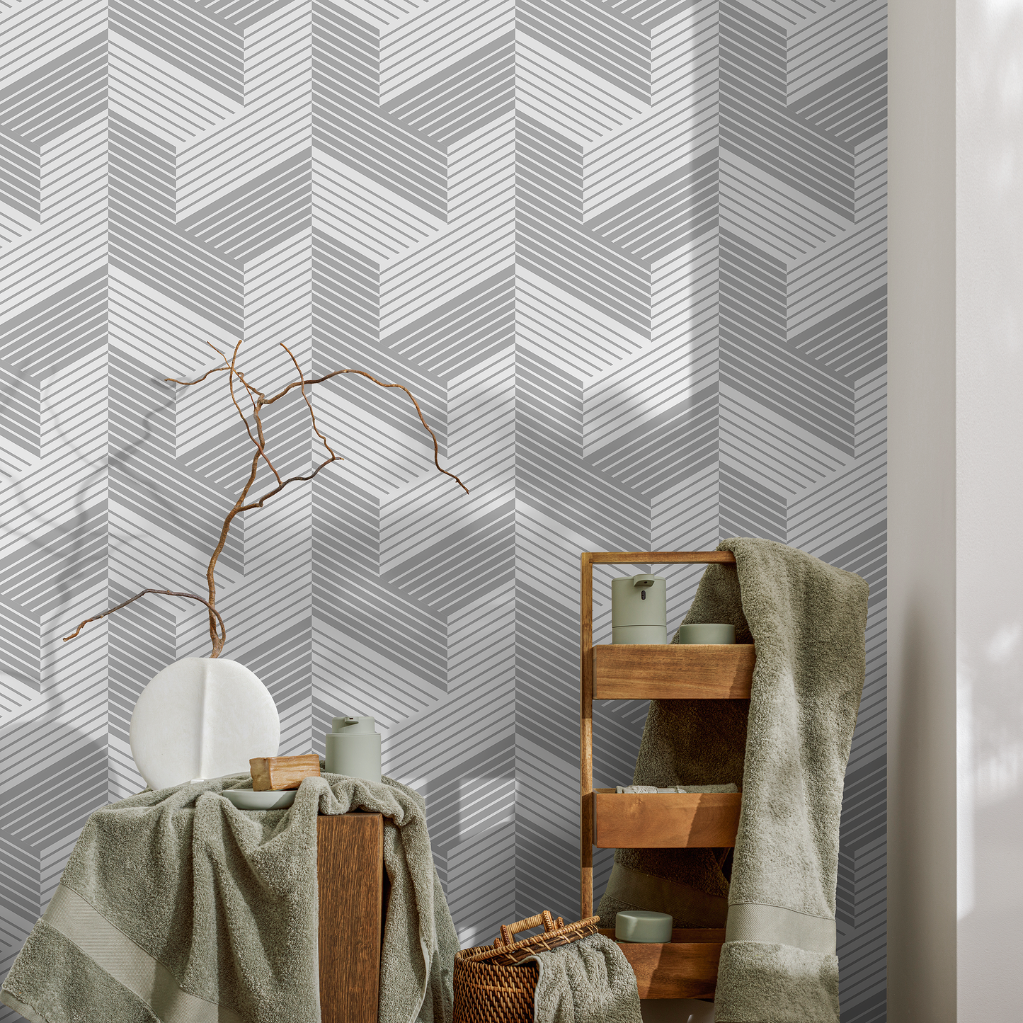 Removable Wallpaper Peel and Stick Wallpaper Wall Paper Wall Mural - Geometric Wallpaper - A484