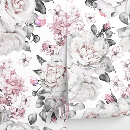 Removable Wallpaper Peel and Stick Wallpaper Wall Paper Wall Mural - Vintage Floral Wallpaper  - A547