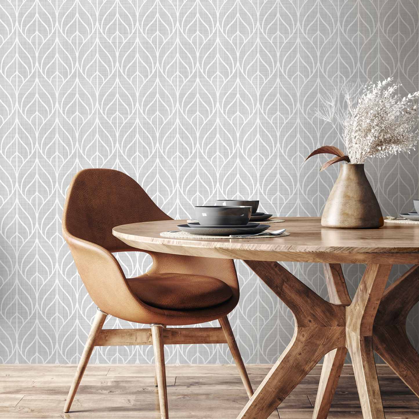 Removable Wallpaper Peel and Stick Wallpaper Wall Paper Wall Mural - Geometric Gray Wallpaper - A553