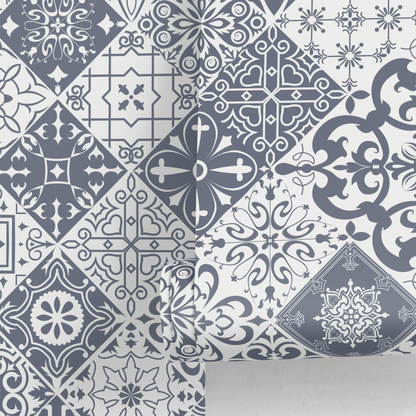 Removable Wallpaper Peel and Stick Wallpaper Wall Paper Wall Mural - Portuguese Azulejos Tile Wallpaper - A555