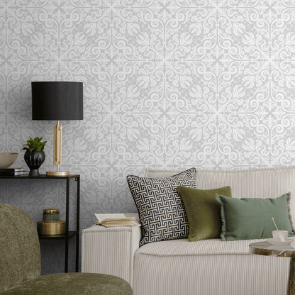 Neutral Vintage Wallpaper Victorian Wallpaper Peel and Stick and Traditional Wallpaper - A574