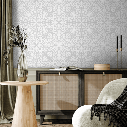 Neutral Vintage Wallpaper Victorian Wallpaper Peel and Stick and Traditional Wallpaper - A574