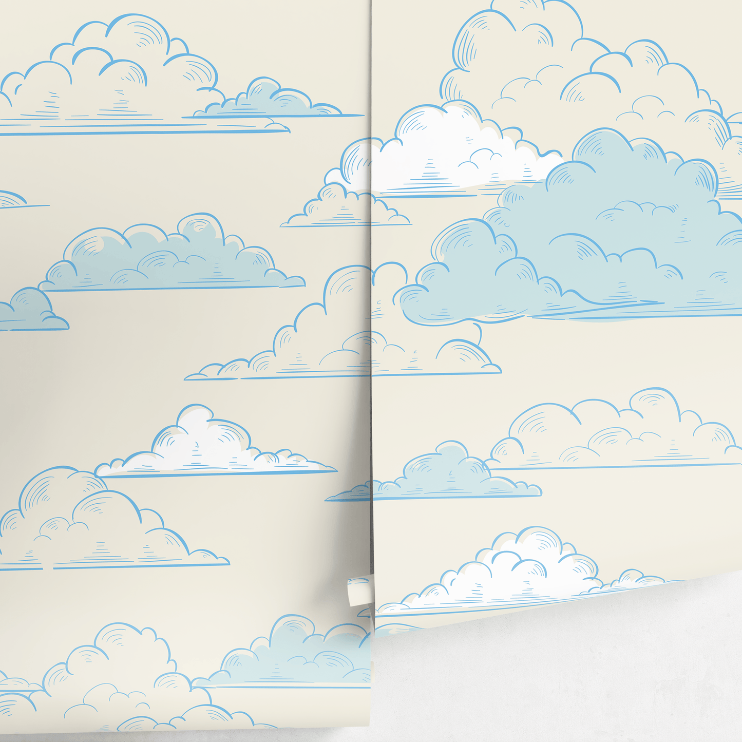 Removable Wallpaper Peel and Stick Wallpaper Wall Paper Wall Mural - Clouds Wallpaper - A579