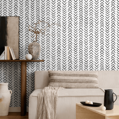 Removable Wallpaper Peel and Stick Wallpaper Wall Paper Wall Mural - Herringbone Wallpaper - A583