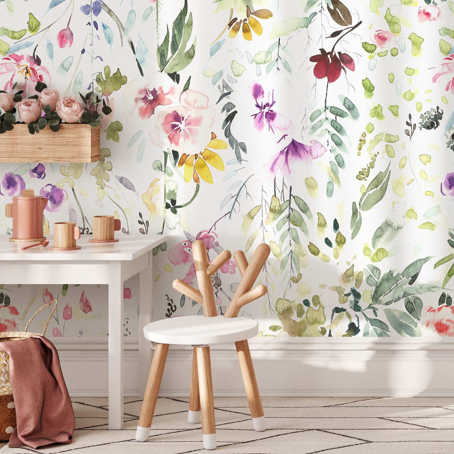 Removable Wallpaper Scandinavian Wallpaper Temporary Wallpaper Vintage Wallpaper Peel and Stick Wallpaper Wall Paper - A648