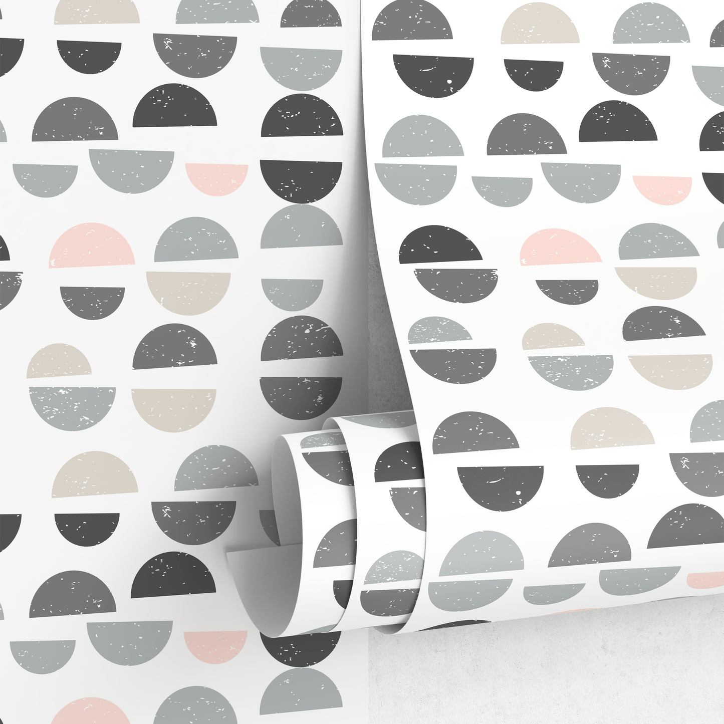 Wall Decor Wallpaper Peel and Stick Wallpaper Removable Wallpaper Home Decor WallArt Room Decor/ Pink and Gray Contemporary Wallpaper - A670