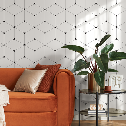 Removable Wallpaper Scandinavian Wallpaper Minimalist Geometric Wallpaper Peel and Stick Wallpaper Wall Paper - A862