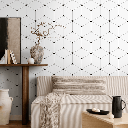 Removable Wallpaper Scandinavian Wallpaper Minimalist Geometric Wallpaper Peel and Stick Wallpaper Wall Paper - A862