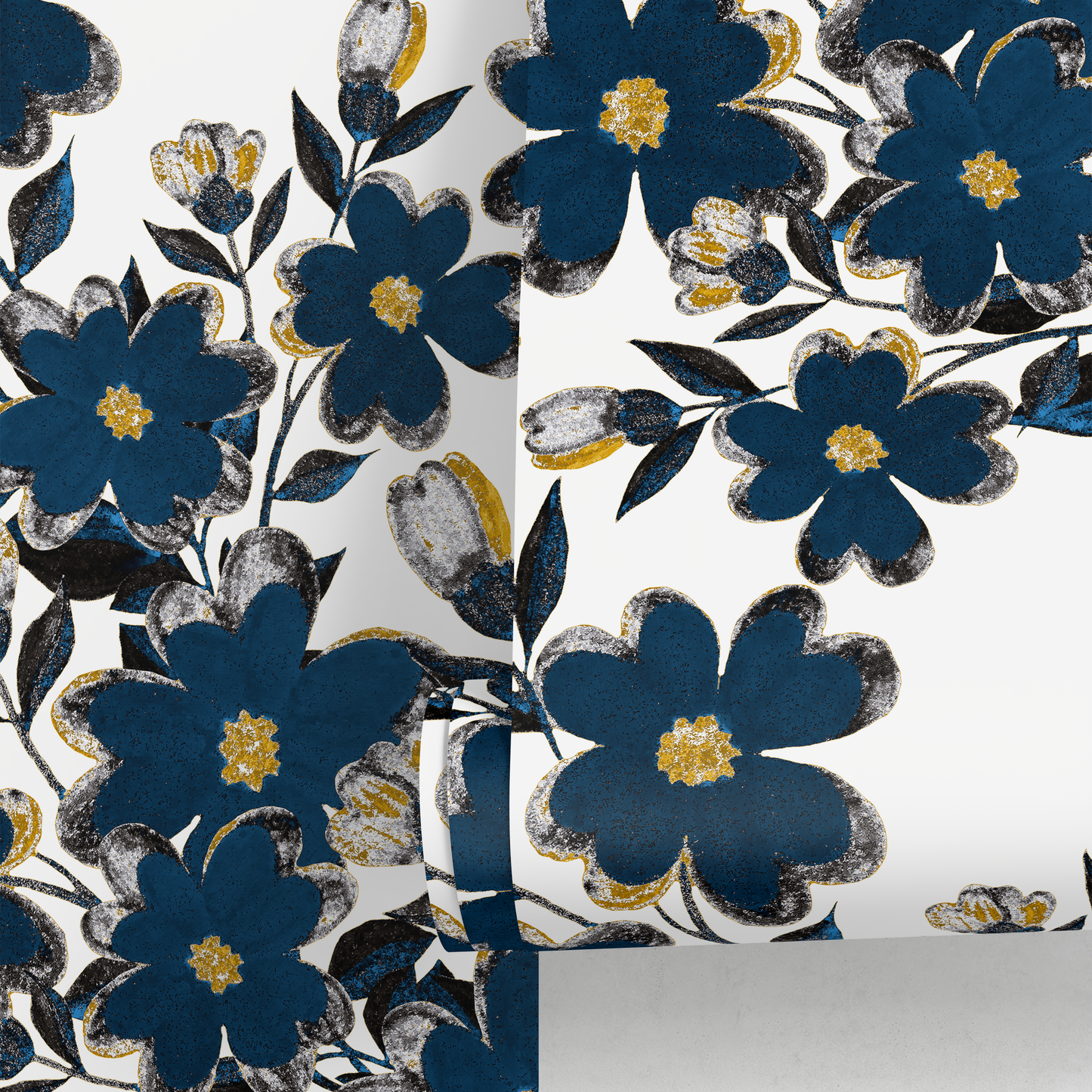 Removable Wallpaper, Scandinavian Wallpaper, Minimalistic Wallpaper, Peel and Stick Wallpaper, WallPaper, Flower - A933