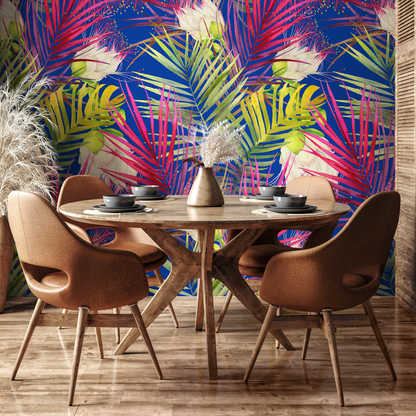 Wallpaper Peel and Stick Wallpaper Removable Wallpaper Home Decor Wall Art Wall Decor Room Decor / Colorful Leaf Pop Art Wallpaper - B049