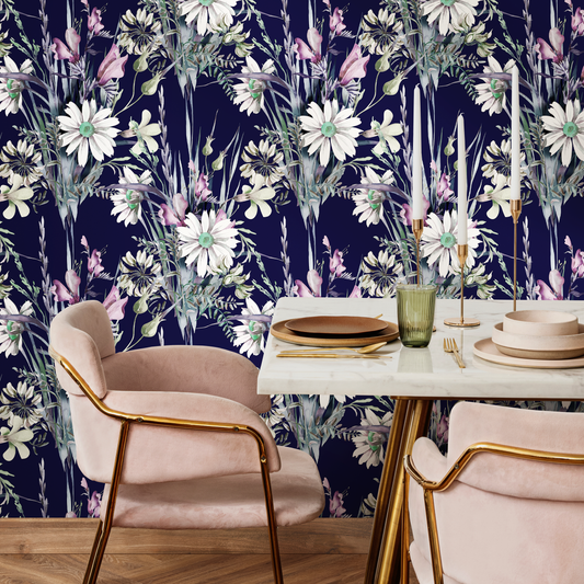 Flower Wallpaper - Removable Wallpaper Peel and Stick Wallpaper Wall Paper Wall Mural - B161