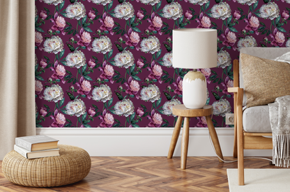 Flat Colorful Leaves Wallpaper - Removable Wallpaper Peel and Stick Wallpaper Wall Paper Wall Mural  - B183